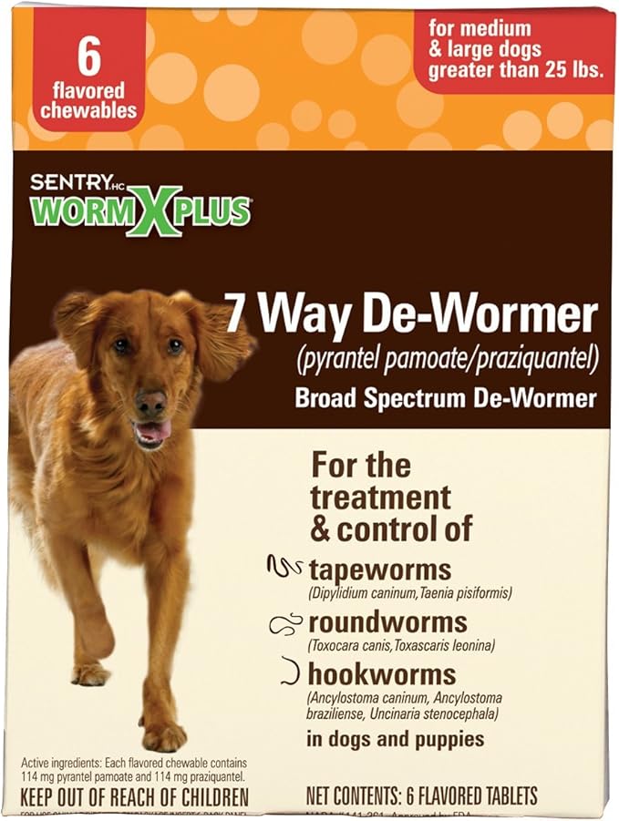 Wormx Plus DeWormer, Large Dog, 6-Ct.