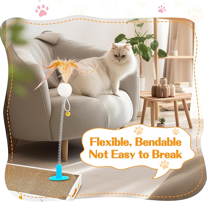 Enhance Cat's Joy and Promote Healthy with Cat Toy Accessories for Scratching Cardboards and Cat Scratcher Boxes (Cardboard Not Included)