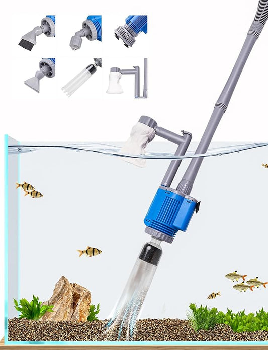 UPETTOOLS Aquarium Gravel Cleaner - Electric Automatic Removable Vacuum Water Changer Sand Algae Cleaner Filter Changer 110V/28W