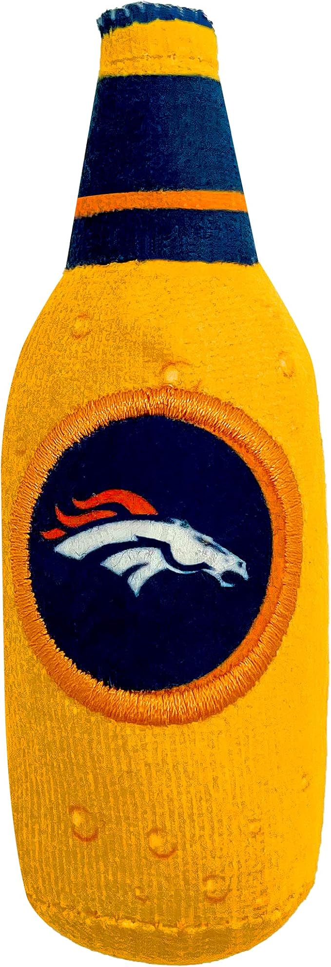 BEST PLUSH CAT TOY - NFL DENVER BRONCOS Complete Set of 3 piece Cat Toys filled with Fresh Catnip. Includes: 1 Helmet Cat Toy, 1 Football Cat Toy with Feathers & 1 Beer Bottle. Beautiful Team LOGOS