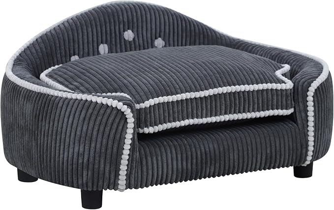 AFBKSS&BB Pet Sofa, Dogs & Cats Sofa Bed, Small Pets Bed Sofa, Animals Furniture Mini Sofa for Small Dogs & Cats (Gray)