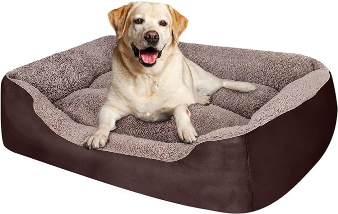 PUPPBUDD Dog Beds for Medium Dogs, Rectangle, Washable, Comfortable and Breathable Pet Sofa Warming Orthopedic For Dog