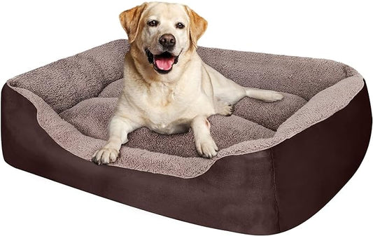 PUPPBUDD Dog Beds for Medium Dogs, Rectangle, Washable, Comfortable and Breathable Pet Sofa Warming Orthopedic For Dog