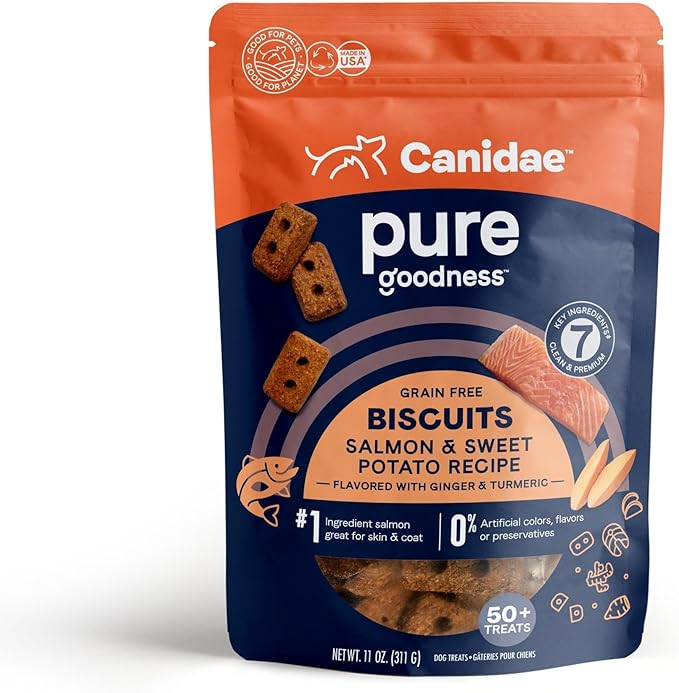 CANIDAE® PURE Heaven Biscuits with Salmon & Sweet Potato Dog Treats 11 oz.