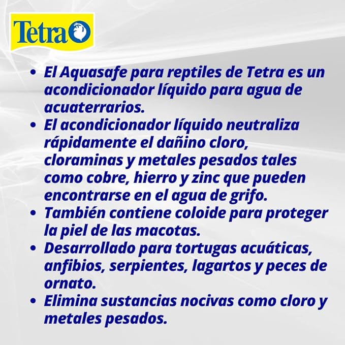 TetraFauna AquaSafe for Reptiles and Amphibians 3.08 Ounces, Aqua-Terrarium Water Conditioner, Makes Tap Water Safe