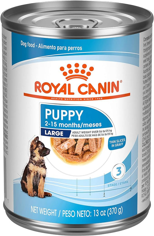 Royal Canin Size Health Nutrition Large Puppy Thin Slices in Gravy Wet Dog Food, 13 oz can (12-count)