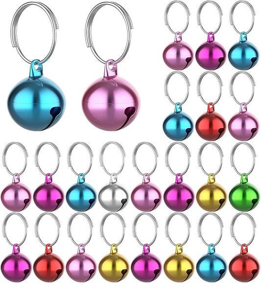 Outus 24 Sets of Cat Bells for Cat and Dog Collar Loud Pendant Pet Cat and Dog Bell Pet Pendant Accessories (Mixed Color)