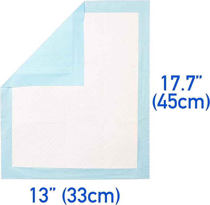 (100 Pads) CalPalmy Ultra Absorbency Pet Toilet Training Pads 18" x 13" Moisture Locking Technology Turns Liquid into Gel - Perfect for Rabbits and Guinea Pigs