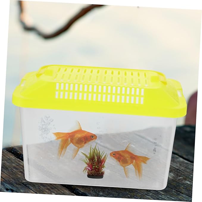 Plastic Turtle Fish Tank Lizards Terrarium Tank Reptile Feeding Tank Feeding Box for Reptile Reptiles Amphibia Portable Turtle Feeding Box Plastic Handheld Fish Tank Breeding Case