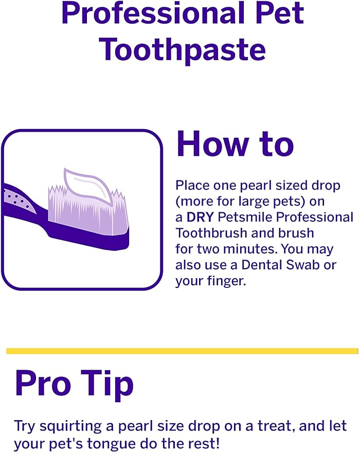 Petsmile Professional Pet Toothpaste - Cat & Dog Teeth Cleaning Supplies - Controls Plaque, Tartar, & Bad Breath - VOHC Accepted Toothpaste - Pet Dental Care Essentials (London Broil, 2.5 Oz)