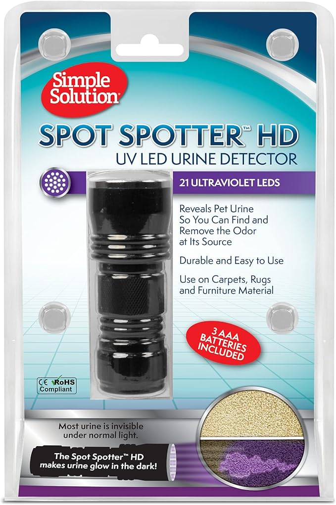 Simple Solution Spot Spotter HD UV Urine Detector, Green (11396-2P)