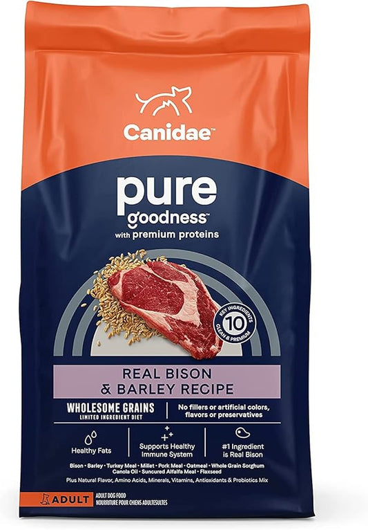 CANIDAE? Pure Real Bison & Barley Recipe Dog Dry 4 lbs.