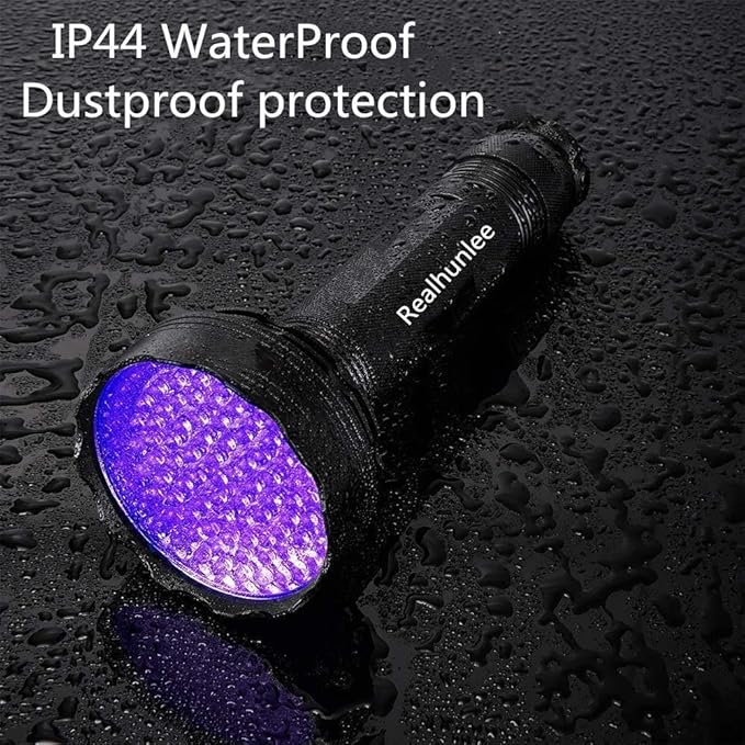 UV Flashlight Black Light, 100 LED Blacklight Flashlite Dry Pet Dog/Cat Urine Stains Detector, Bed Bug, Resin Curing, Scorpions Finder