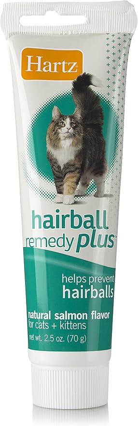 Hartz Hairball Remedy Plus Salmon Flavored Paste for Cats and Kittens, 2.5 Ounce