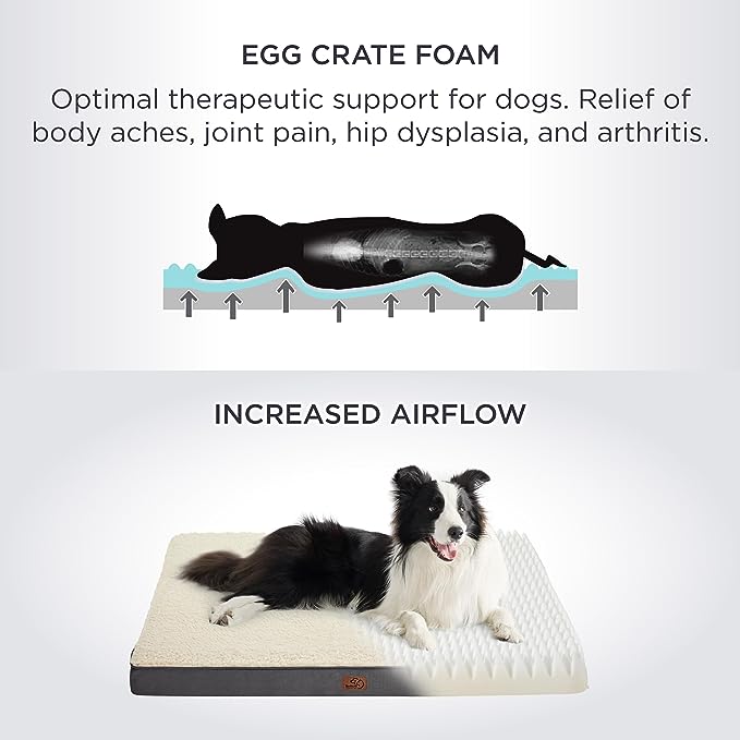 Bedsure Extra Large Orthopedic Dog Bed with Removable Washable Cover - For Dogs Up To 100 lbs