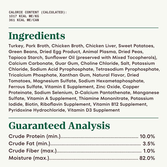 NUTRO HEARTY STEW Adult Natural Grain Free Wet Dog Food Cuts in Gravy Roasted Turkey, Sweet Potato & Green Bean Stew (12) 12.5 oz Cans