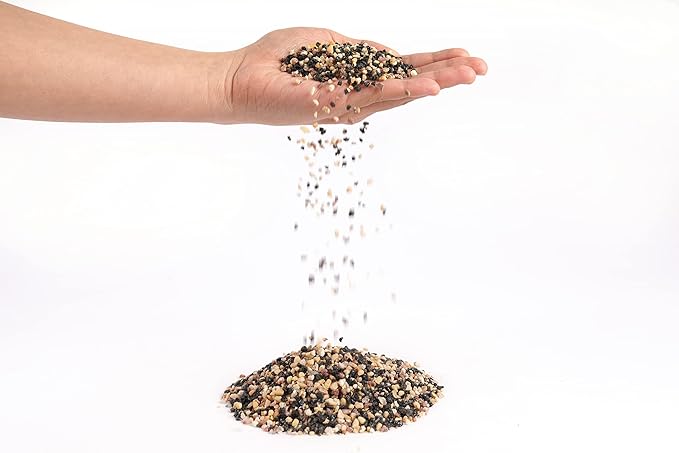 LANDEN Pangea Aquascape Sand for Aquarium 2L (7lbs), Natural Cosmetic Gravel for Plants, Pea Gravel, Pebbles, Fish Tank Decorative Sand, Biotope Aquarium Gravel, 1-3mm