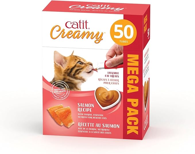 Catit Creamy Lickable Cat Treat – Hydrating and Healthy Treat for Cats of All Ages - Assortment, 72-pack