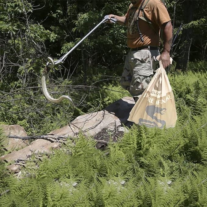 IC ICLOVER Snake Reptile Bag with Drawstring, 20 x 28 Inch Heavy Duty Large Snake Hunting Sack Pouch with Sewn Bottom Corners for Moving Transporting Capturing Hunting Catching Rattlesnakes Reptiles