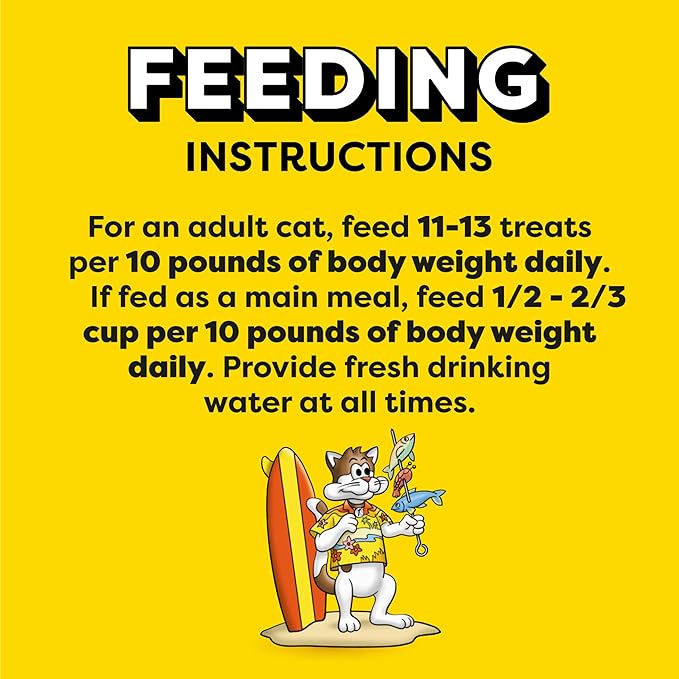 TEMPTATIONS MIXUPS Crunchy and Soft Cat Treats Surfer's Delight Flavor, 6.3 oz. Pouch, Pack of 10