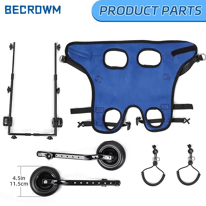 Dog Wheelchair for Back Legs Adjustable Dog Wheelchairs with 2 Wheels Pet Doggy Wheelchairs with Disabled Hind Legs Walking-Dog Leg Brace and Hip Support,Light Weight (S)