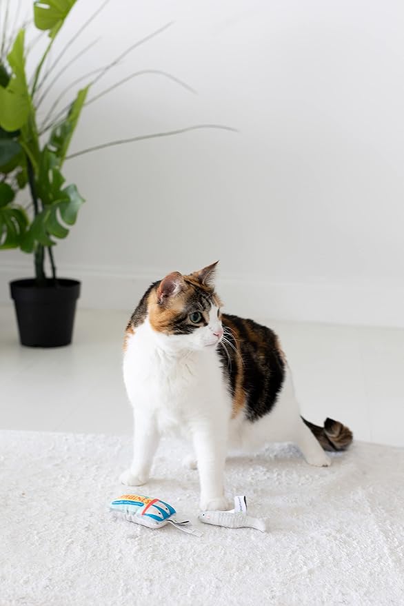 Pearhead Sofishticated Cat Toy Set, Crinkle and Plush Catnip Toy Set, Cat Owner Playtime Pet Accessory, Pet Toys, Cat Teaser Toys, Cat Owner Pet Toy Sets, Must Have Pet Accessories for Pet Owners