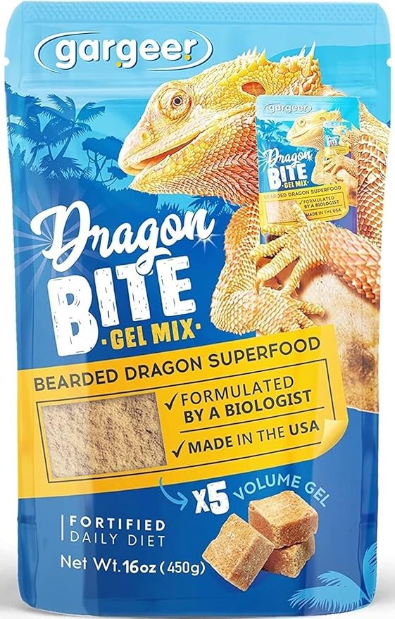 16oz Bearded Dragon Food. Complete Gel Diet for Both Juveniles and Adults. Proudly Made in The USA, Using Premium Ingredients, Fortified Gourmet Formula. Enjoy!
