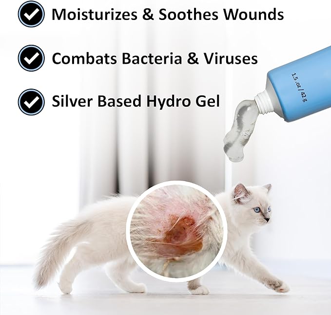 Pet Wound & Itch Care | Dogs, Cats, Horses, Skin & Coat Care, Hydrogel Liquid Bandage, Healing on Cuts, Hot Spot, Burns, Skin Irritation, for Relief & Treatment, Vet Recommended 4 OZ