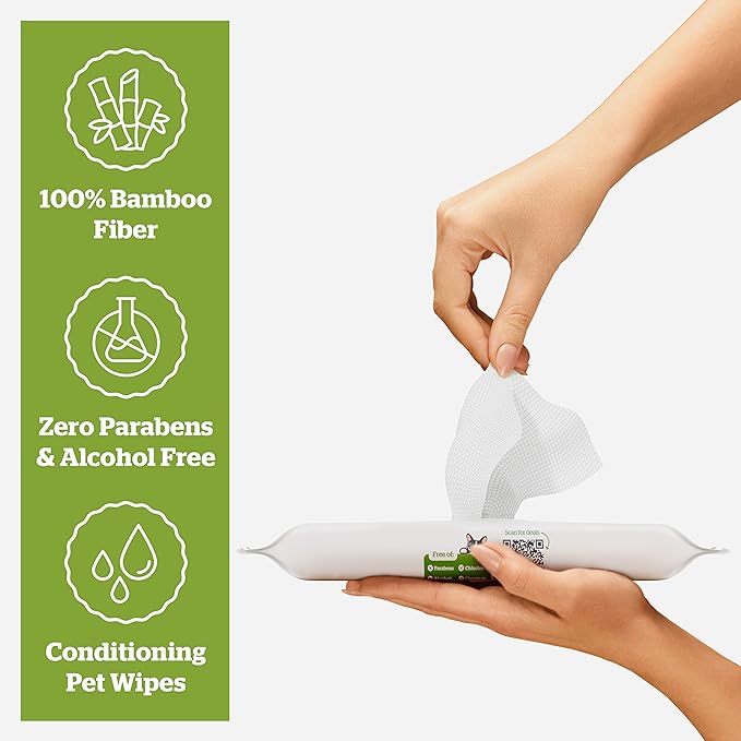 Pogi's Dog Grooming Wipes Travel Packs - 120 Dog Wipes for Cleaning and Deodorizing - Hypoallergenic Pet Wipes for Dogs, Puppy Wipes - Quick Bath Dog Wipes for Paws, Butt, & Body - Fragrance Free