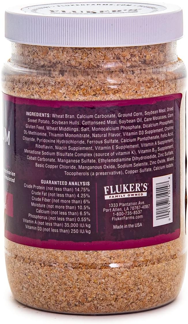 Fluker's High Calcium Dubia Roach Diet, Can Be Used as a Gut-Loading Food or Bedding, 14 oz