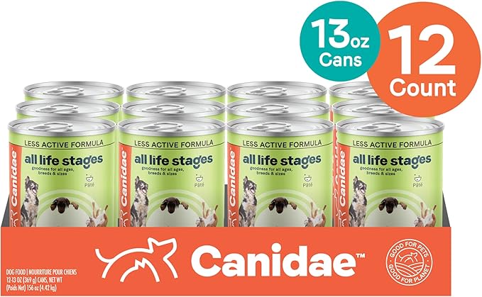 Canidae All Life Stages Premium Wet Dog Food for Less Active Dogs, Chicken, Lamb and Fish Formula, 13 Ounce (Pack of 12)