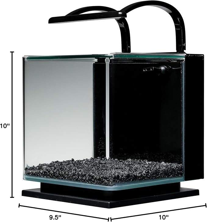 MarineLand Contour Glass Aquarium Kit with Rail Light