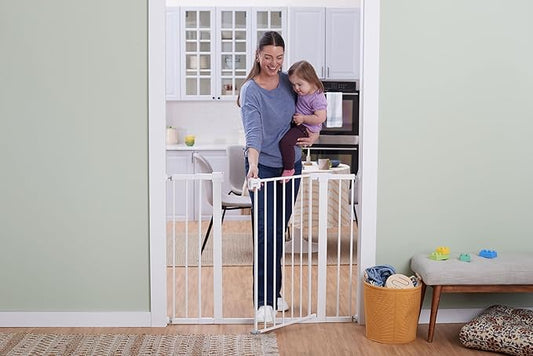 Safety 1st Extra Wide Baby Gate with Door: Premium Child Safety Gate, Extra Tall Baby Gate, Easy Installation, 36" Tall & Wide, Fits Between 29" and 47"