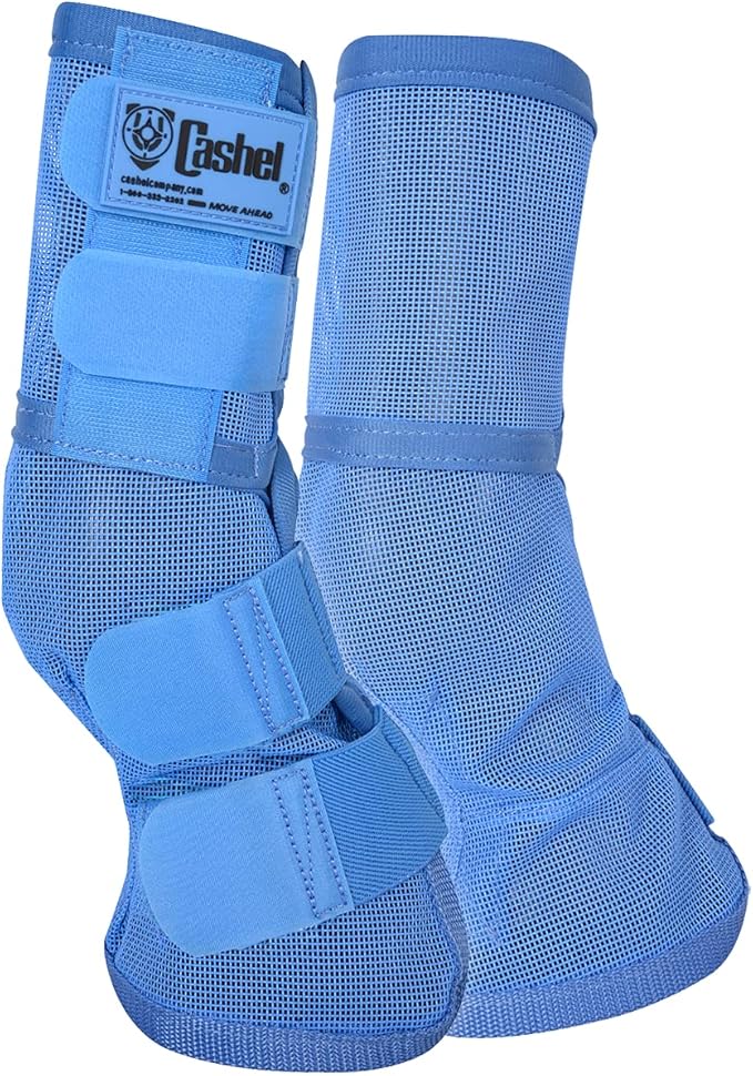 Cashel Crusader Leg Guard Fly Boots, Blue, Horse