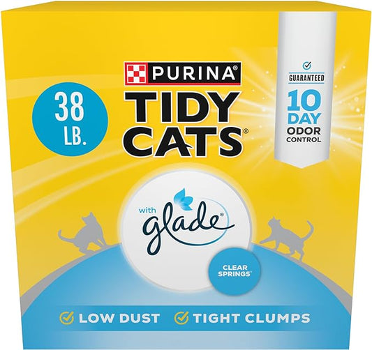 Purina Tidy Cats Clumping Multi Cat Litter, Glade Clear Springs - 38 lb. Box