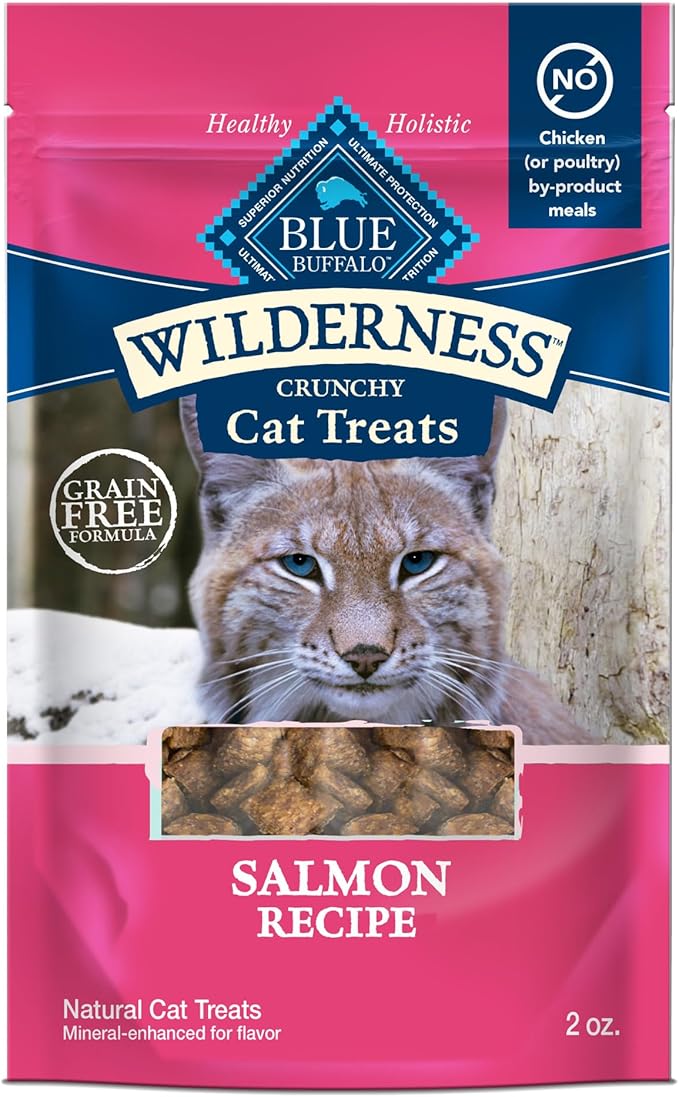 Blue Buffalo Wilderness Crunchy Cat Treats, Salmon 2-oz Bag (12 Pack)