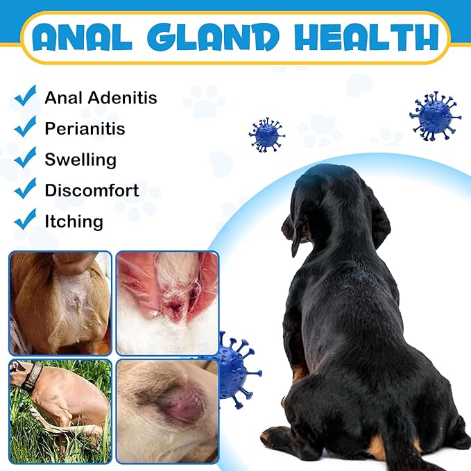 Anal Gland Spray for Dogs, Dog Anal Gland Spray with Aloe Vera & Chamomile Supports Pain Relief, Stop Scooting, Reduce Tough Odors & Soothes Itching - Dog Supplies Anal Gland Support Spray - 4.4 Fl Oz