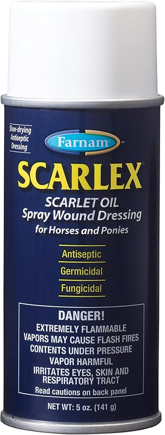 Farnam Scarlex Scarlte Oil Spray Wound Dressing for Horses and Ponies 5 Ounces