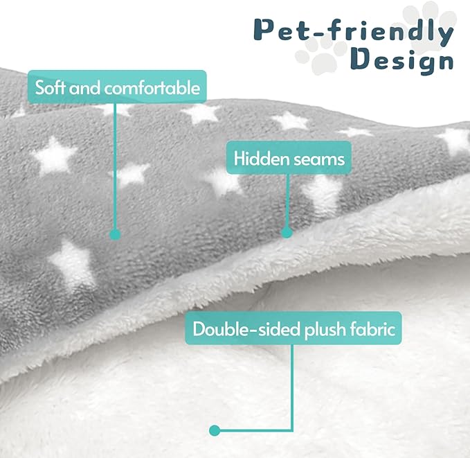 2 Pack Cat Blanket for Indoor Cats Ultra Soft and Warm Calming Cat Bed Fleece Pet Mat for Anxiety and Stress Washable Kitten Blanket