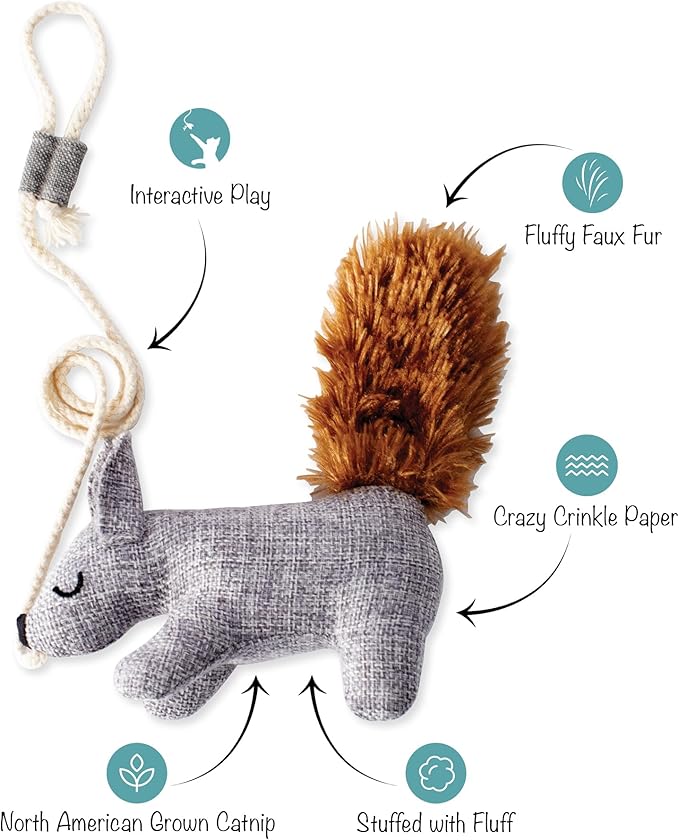 Fringe Studio "ONE TUFF NUT Teaser Cat Toy, PetShop Collection (717001)