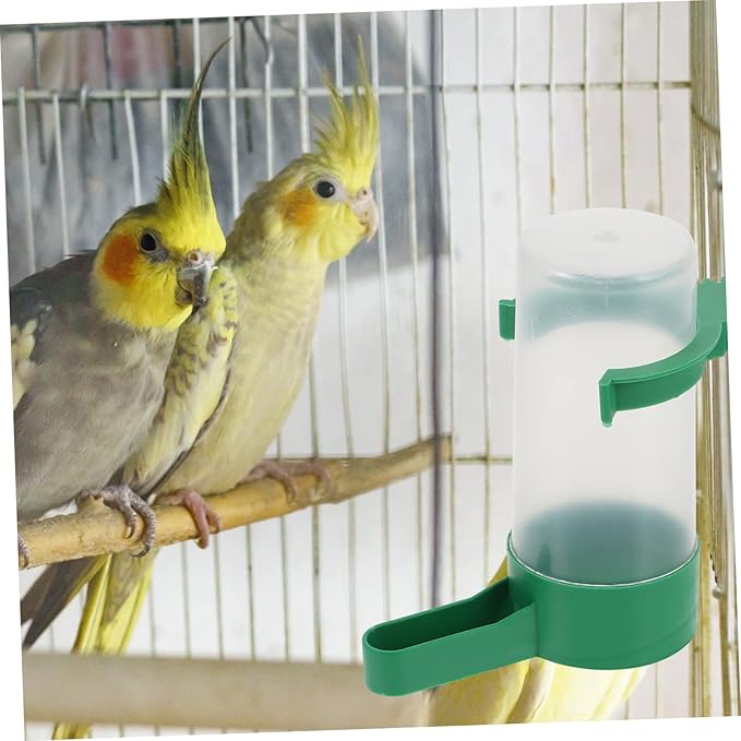 10pcs Bird Waterer Bird Food and Water Dispenser Parakeet Water Dispenser for Cage Pigeon Drinker Quail Drinker Rabbit Drinking Glasses Bird Water Drinker Utensils Plastic Squirrel