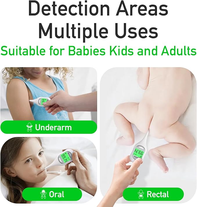 Boncare Thermometer for Adults and Kids, Digital Thermometer for Fever with 9 Seconds Fast Reading