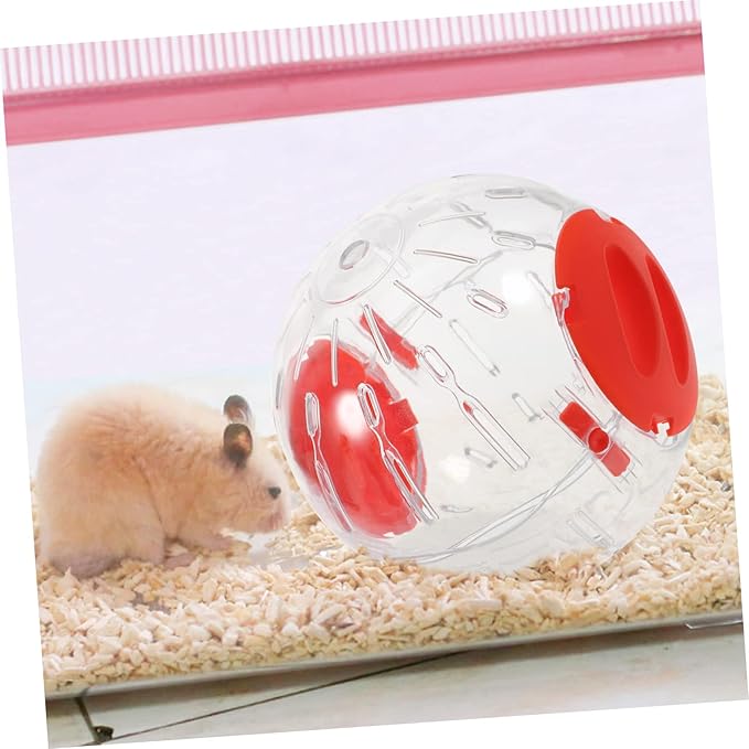 Ipetboom 4 Pcs Small Hamster Sports Ball Hamster Rolling Hamster Car Hamster Running Ball Gerbil Exercise Hamster Balls for Dwarf Hamsters Hamster Sports Toy Hedgehog Exercise Wheel Pp