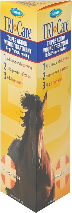 Farnam Triple Action Wound Treatment | for Horses, Ponies and Dogs | 4 oz