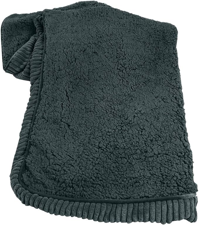 Floppy Dawg Medium Dog Bed Replacement Cover. Removable and Machine Washable Cover for Mattress and Rectangular Pillow Beds. 30L x 19W. Gray with Gray Top.