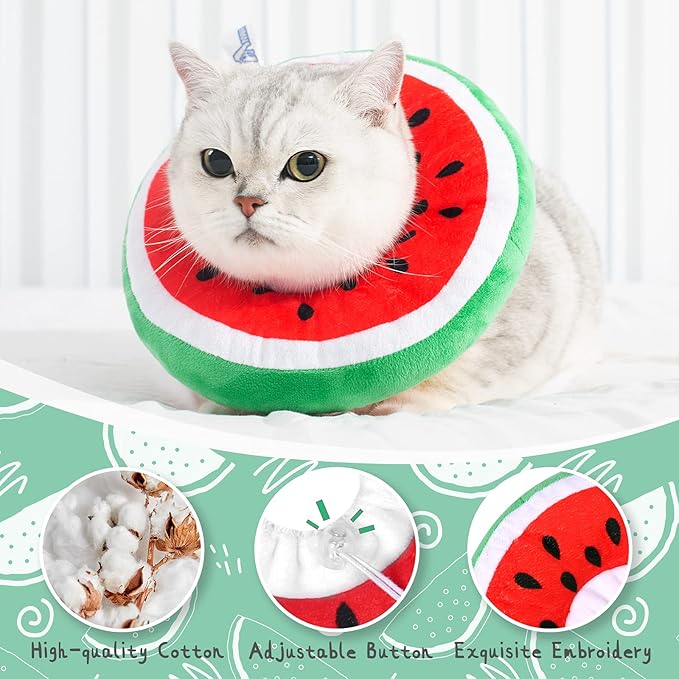 ANWA Adjustable Cat Cone Collar Soft, Cute Cat Recovery Collar, Cat Cones After Surgery for Kittens