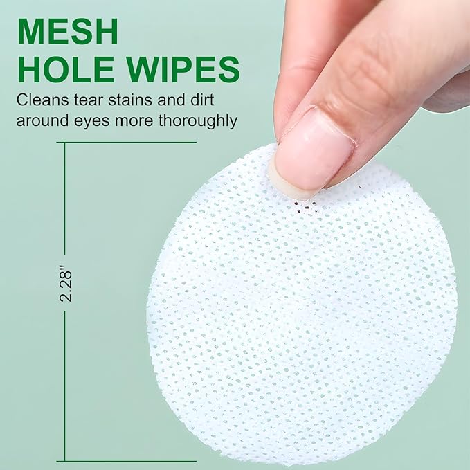 Eyes Stain Wipes for Dogs & Cats- 150Pcs Ultra large capacity, Natural Coconut Oil & Aloe vera Pet Cleaning，Gently Remove Tear Stain，Eye Debris, Discharge, Mucus Secretions