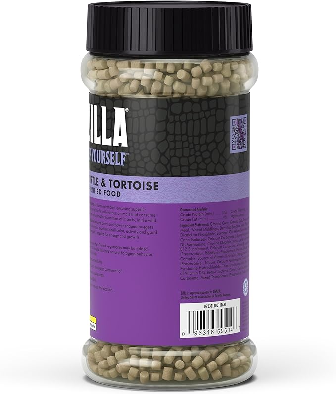 Zilla Land Turtle and Tortoise Extruded Food Pellets 6.5 Ounces (Pack of 2)