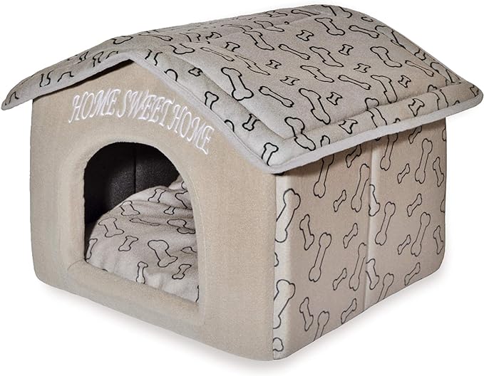 Best Pet Supplies Portable Indoor Pet House – Perfect for Cats & Small Dogs, Easy To Assemble – Brown