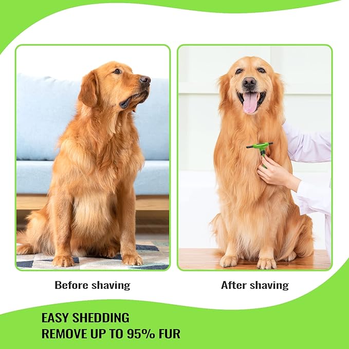 Bonve Pet Grooming Brush, Upgrade Pet Deshedding Tool for Dogs & Cats Effectively Reduces Shedding by Up to 95%, Dramatically Reduces Shedding in Minutes Guaranteed